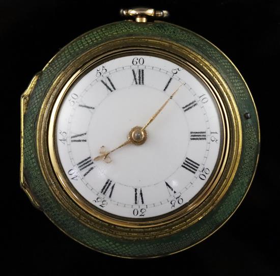 Francis Perigal, Royal Exchange, London, a shagreen, gold and gilt metal triple-cased pocket watch, No. 17897, with early provenance,